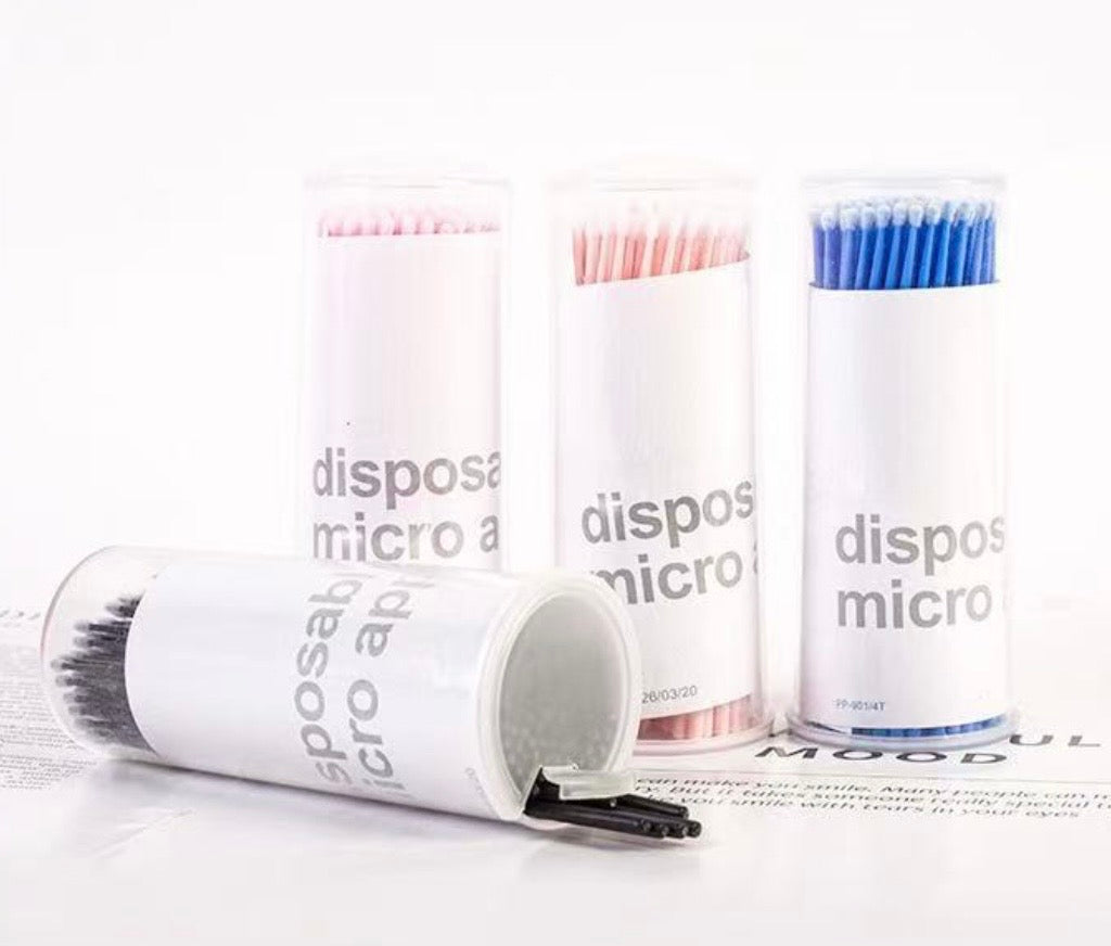 Micro-brosses applicateurs jetables pour cils