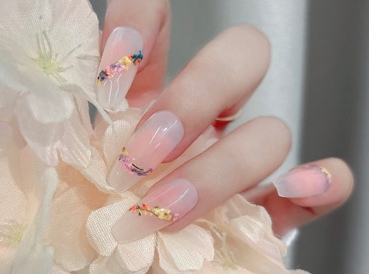 Fleur séchées naturelles - nail art