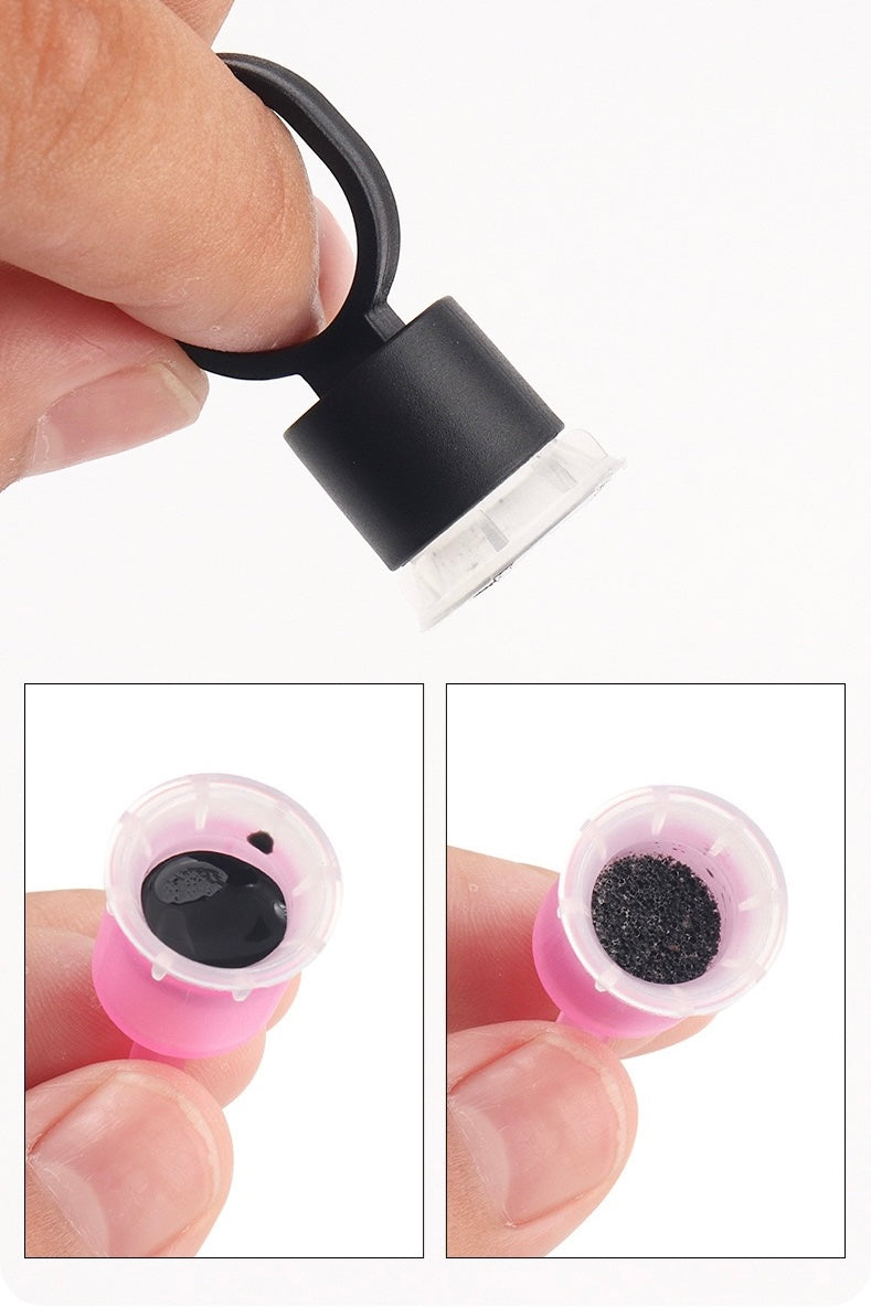 Bagues stériles porte-pigment avec mousse intégrée 100 pièces