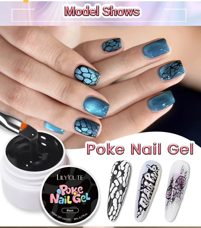 Gel pour Nail Art - Poke Nail Gel système complet