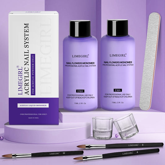 Kit d’acrylique professionnel EMA liquides + pinceaux