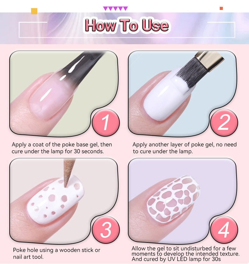 Gel pour Nail Art - Poke Nail Gel système complet