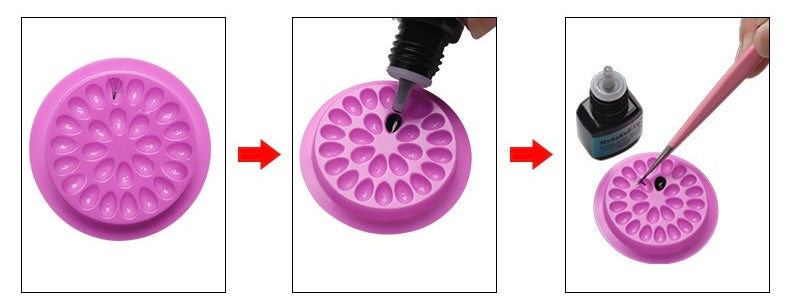 Disques support pour colle extension de cils