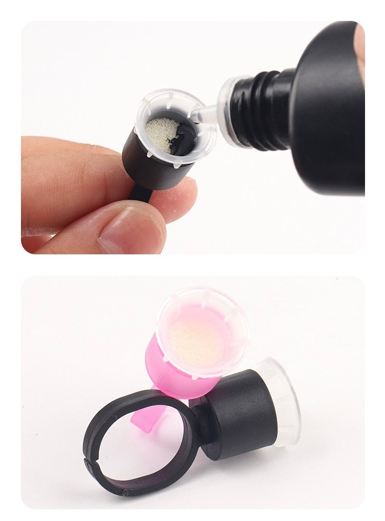 Bagues stériles porte-pigment avec mousse intégrée 100 pièces