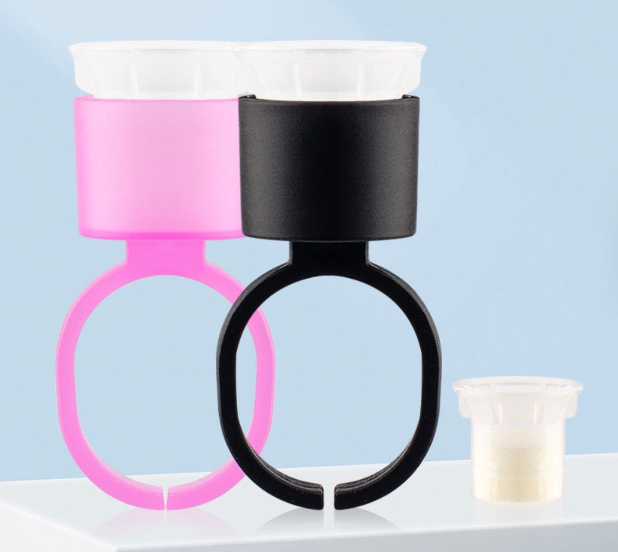 Bagues stériles porte-pigment avec mousse intégrée 100 pièces