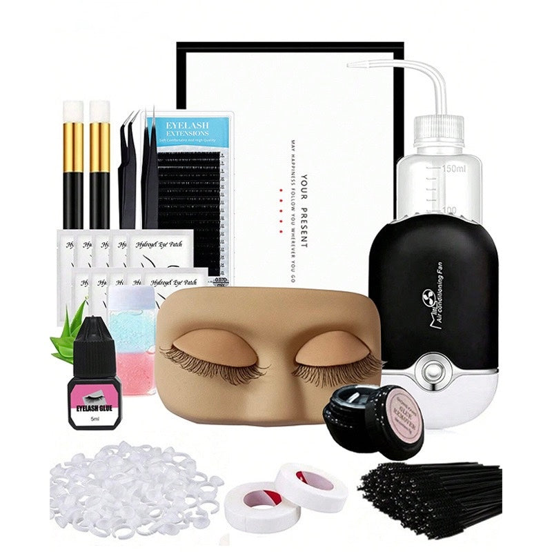 Kit d’extension de cils pour débutants tête mannequin
