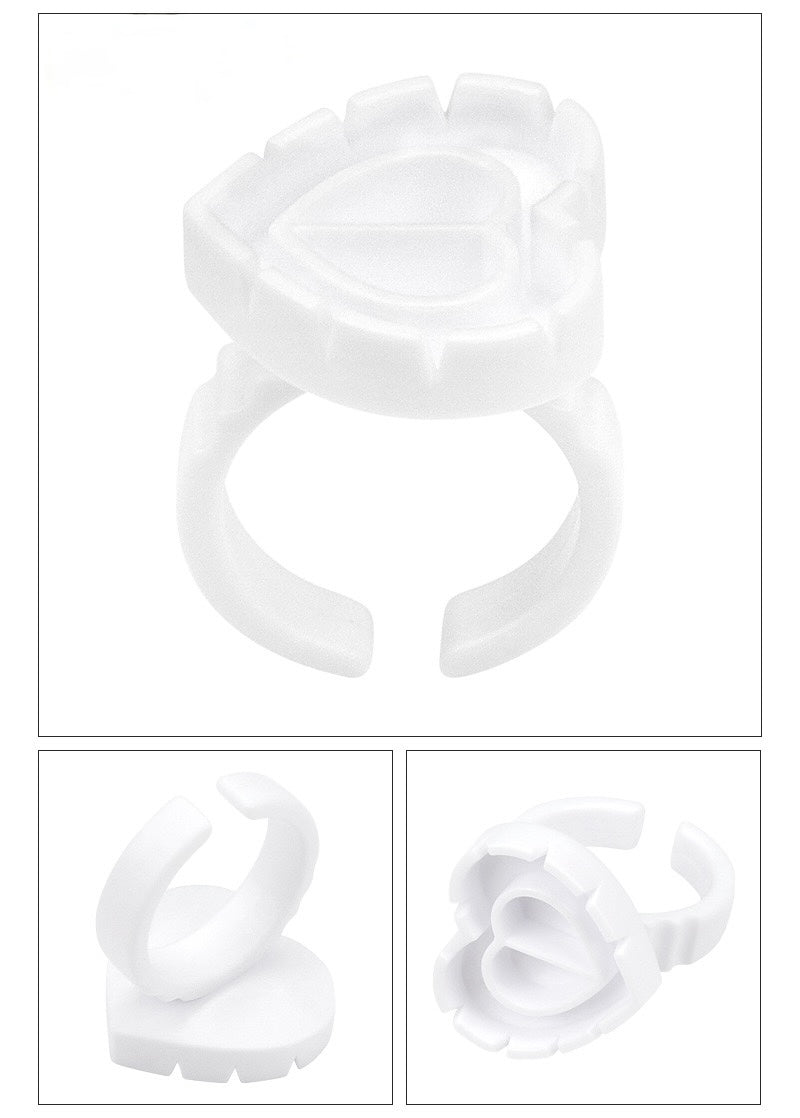 Bague porte-colle pour extensions de cils - Forme cœur