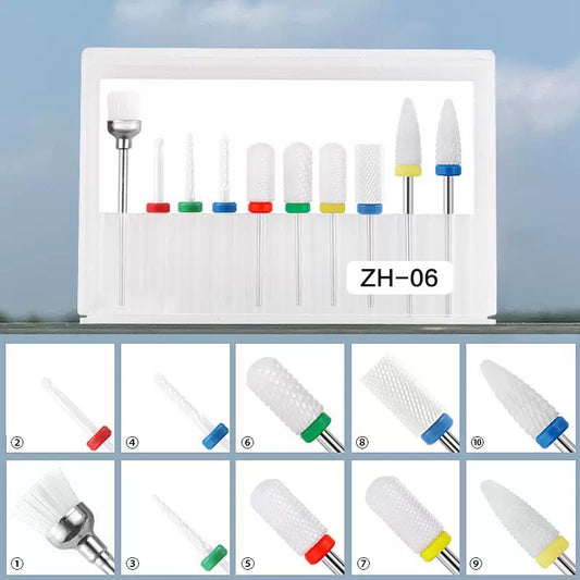 Set d’embouts céramique pour ponceuse à ongles