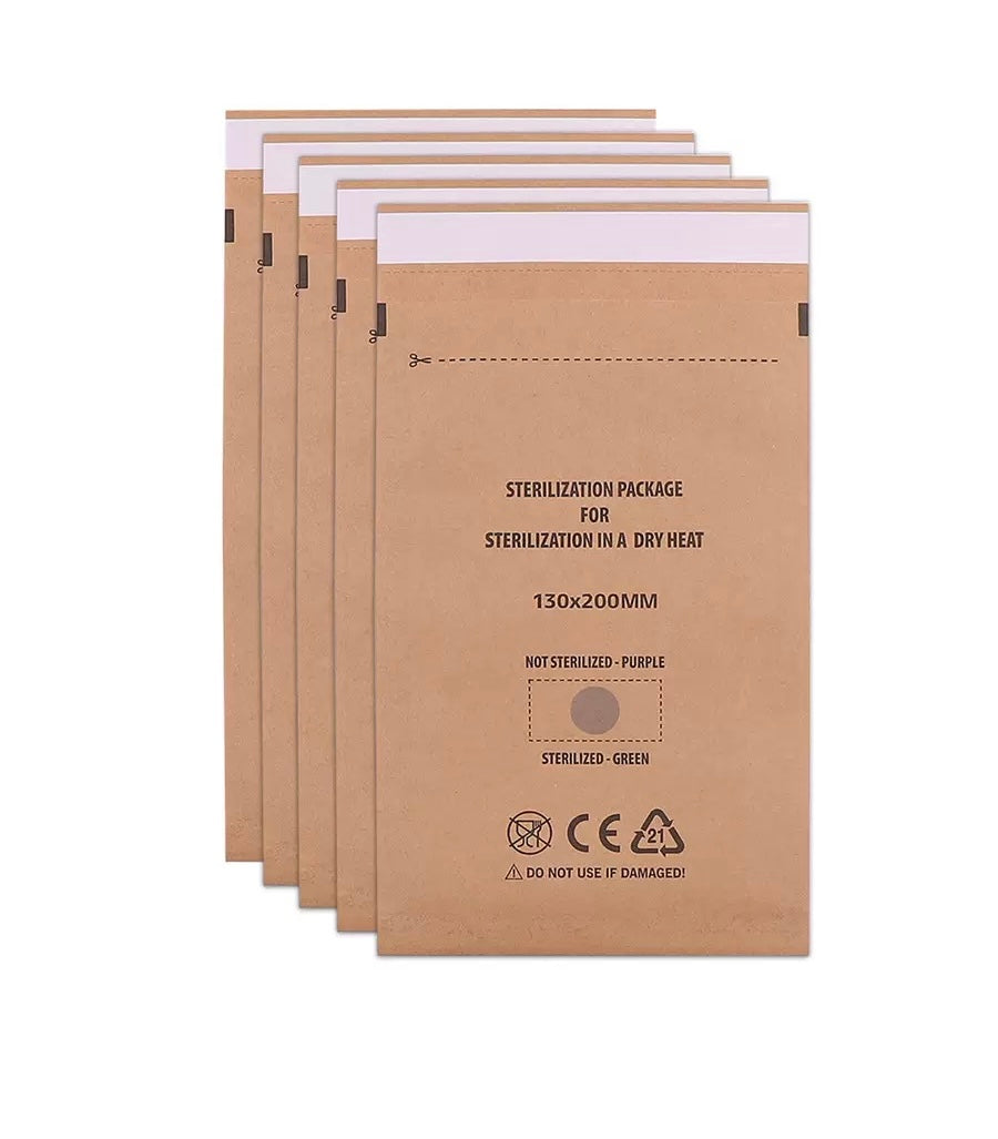 Sachets de stérilisation kraft - Pack 100 pièces