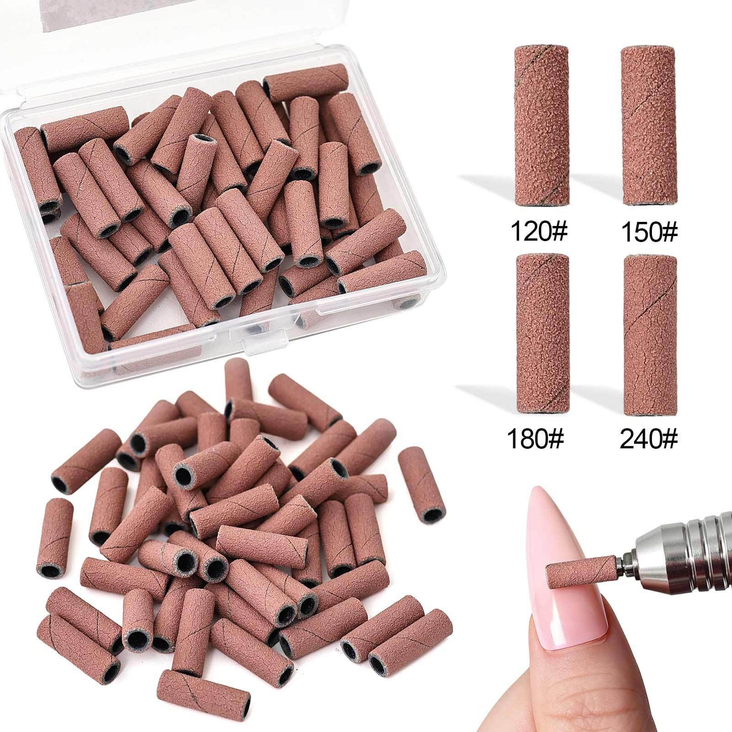 Embouts Emeri pour ongles - 50 pièces