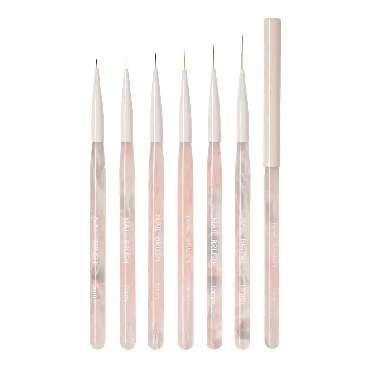 Pinceaux liner-ultra fin pour nail art - 5/7/9/12/18mm