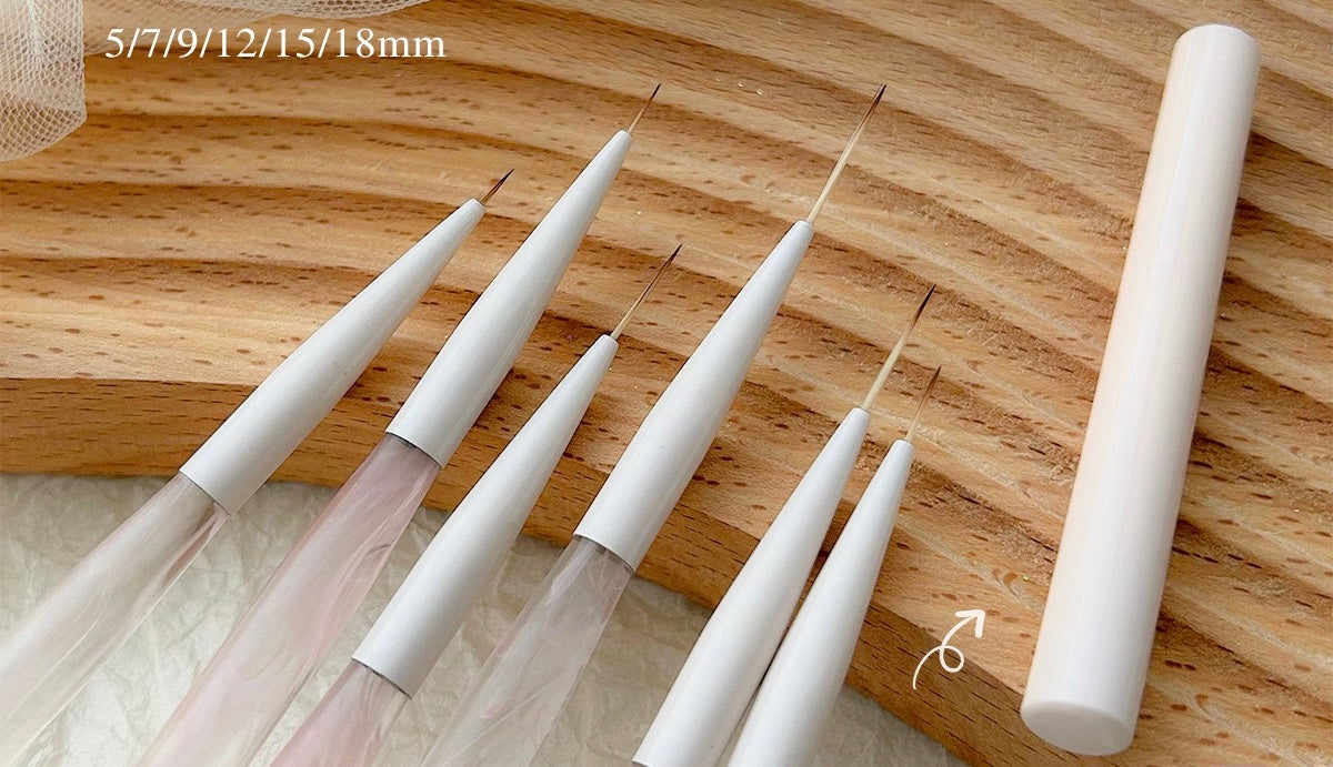 Pinceaux liner-ultra fin pour nail art - 5/7/9/12/18mm
