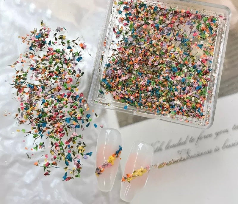 Fleur séchées naturelles - nail art