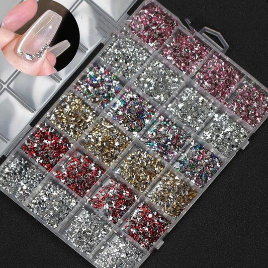 Strass et décorations - boîte mix 24 compartiments