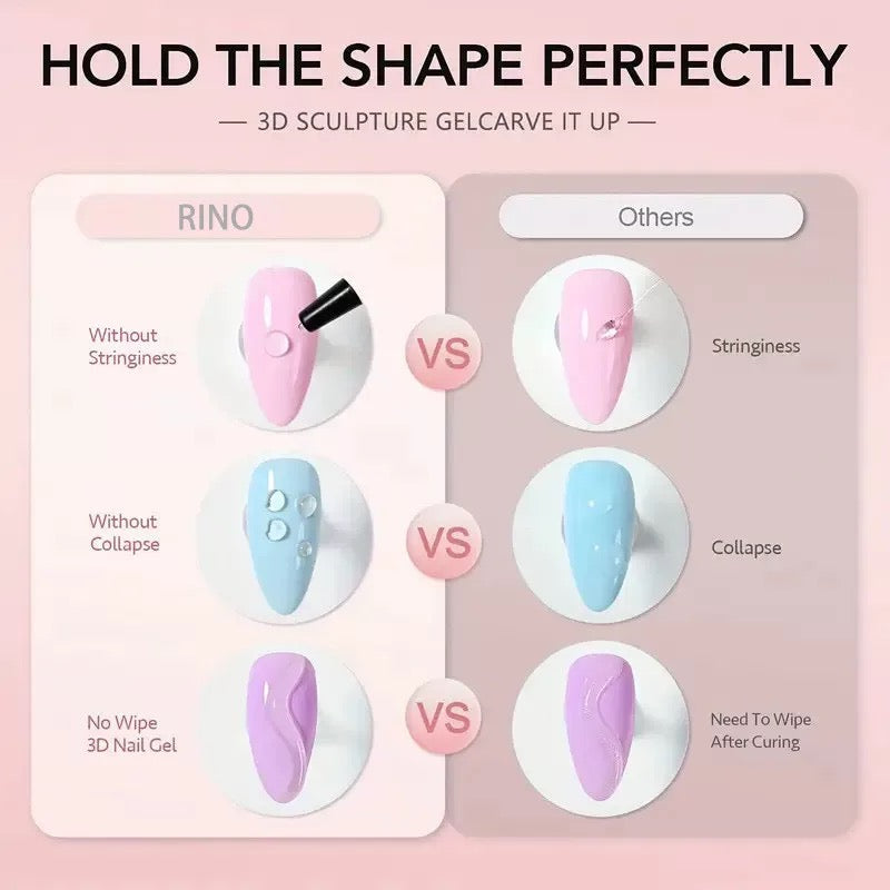 Gel de modelage 3D pour nail art - RINO