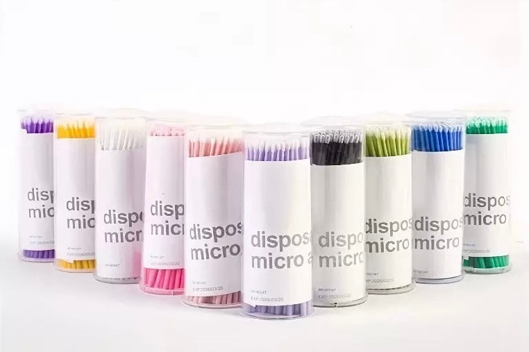 Micro-brosses applicateurs jetables pour cils