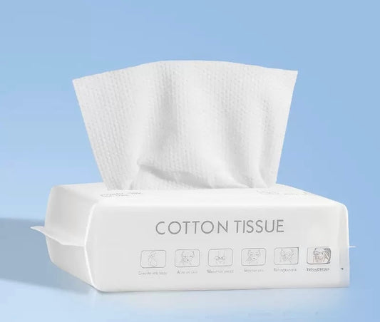 Serviettes visage jetable en coton - 50 pièces - Consommables esthétique professionnelle