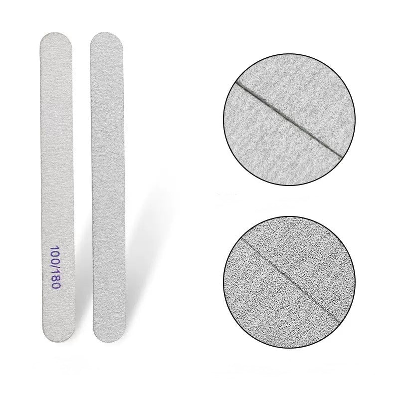 Limes à ongles double face droite qualité professionnelle
