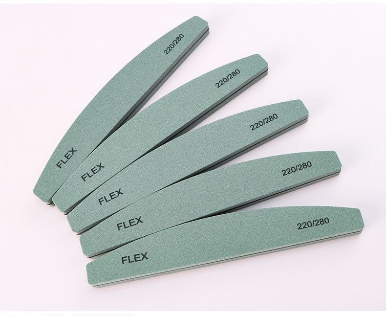 Limes à ongle éponge flex polissoire demi-lune grain 220/180
