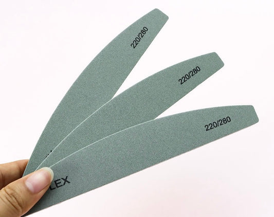 Limes à ongle éponge flex polissoire demi-lune grain 220/180
