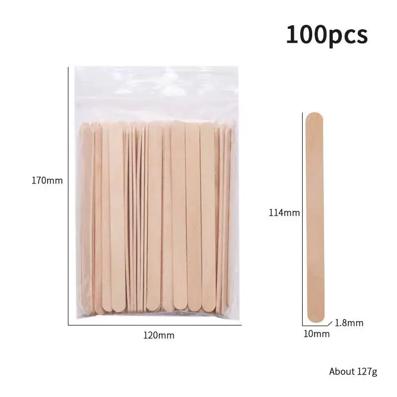 Spatules en bois jetables sachets de 100 pièces