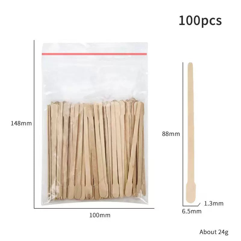 Spatules en bois jetables sachets de 100 pièces