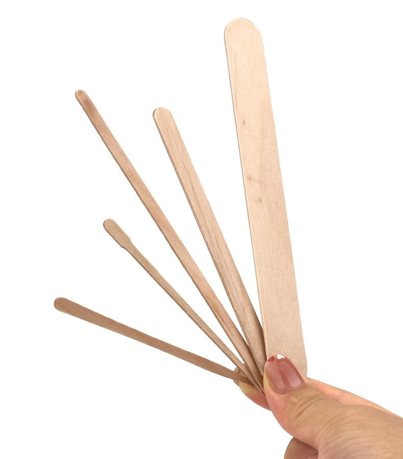 Spatules en bois jetables sachets de 100 pièces